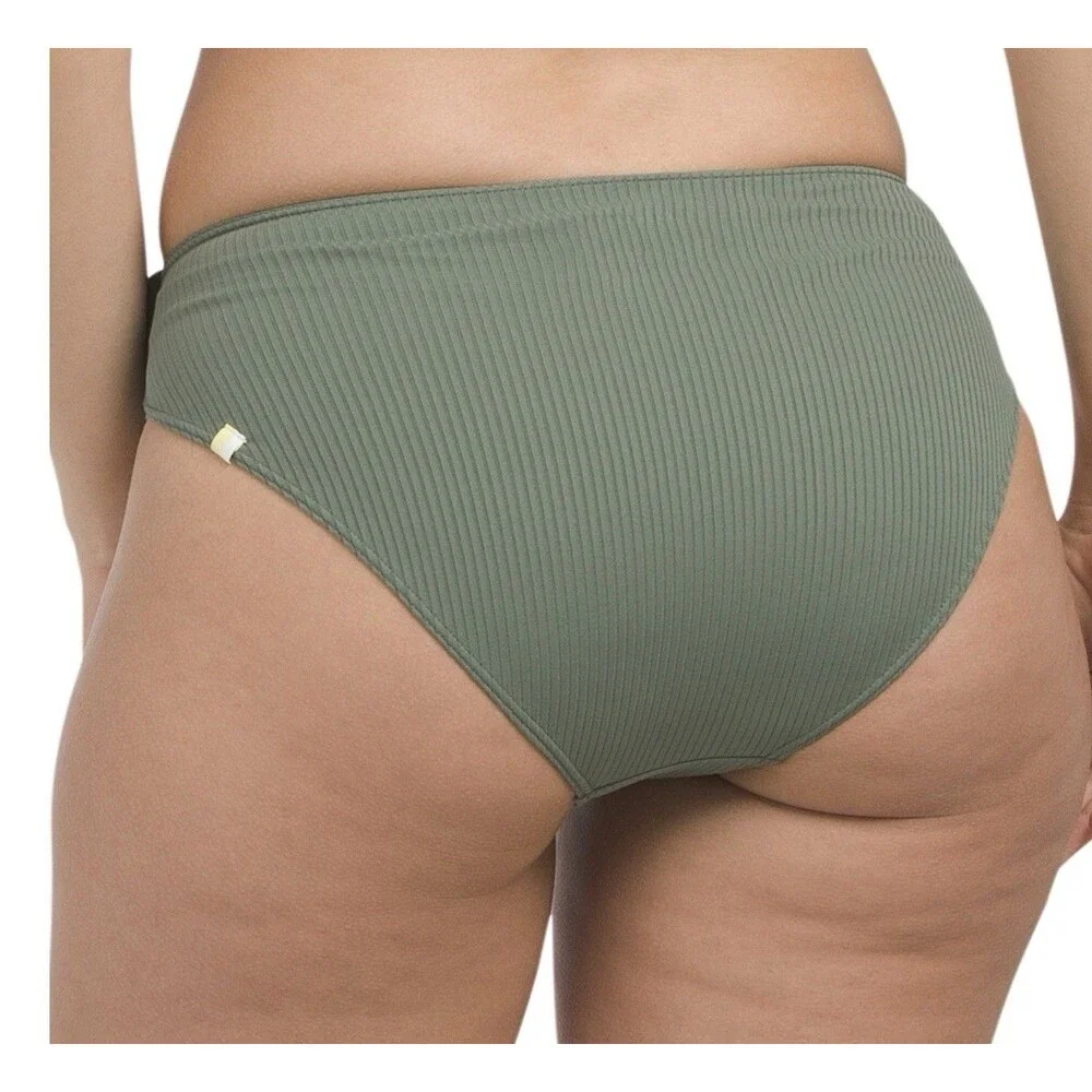 Summersalt Swimsuit Bikini Bottom Women's Sz 20 Fern Green Ribbed Wanderlust NWT